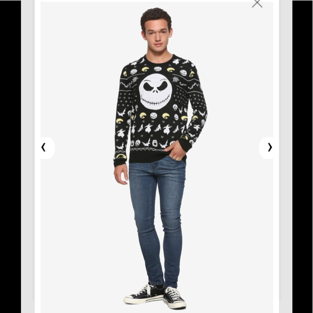 TEMPORARILY UNAVAILABLE. DISNEY HOT TOPIC NBC Jack Fair Isle SWEATER! - Picture 2 of 8